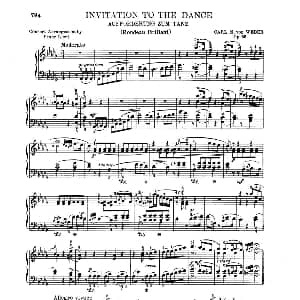 Invitation to the Dance Op 65 钢琴谱 卡尔 玛利亚 冯 韦伯 李斯特