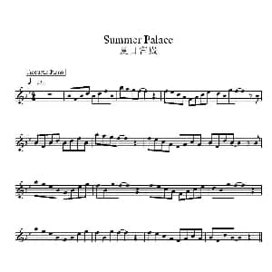 电子琴谱 | 夏日宫殿