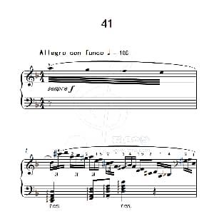练习曲 41 钢琴谱