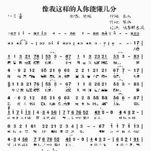 像我这样的人你能懂几分_歌谱投稿_词曲:木木 陈伟