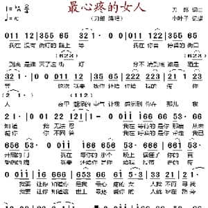 最心疼的女人_歌谱投稿_词曲:刀郎 刀郎