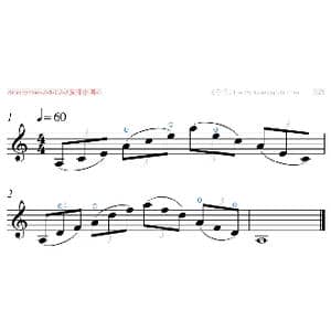 音阶 A旋律小调 琶音_歌曲简谱