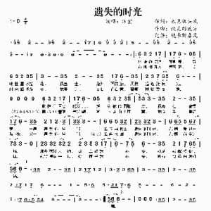 遗失的时光_歌曲简谱_词曲:未见钗头凤 微笑的彼方
