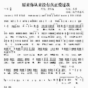 原来你从来没有真正爱过我_歌谱投稿_词曲:龙军 龙军