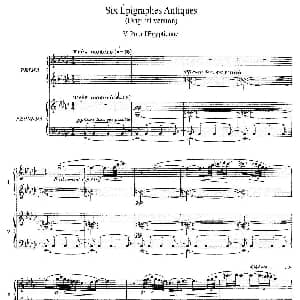 Six Epigraphes Antiques 钢琴谱 阿希尔 克劳德 德彪西