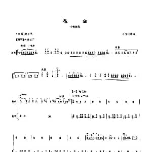 花会 中音板胡 扬琴伴奏谱 牛保志