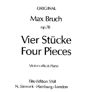 马克斯 布鲁赫 Op70 4首 大提琴 钢琴
