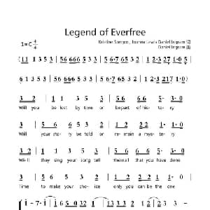 Legend of Everfree_外国歌谱_词曲:Kristine Songco,Joanna Lewis & Daniel Ingram Daniel Ingram