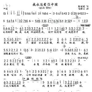 我永远爱你中国_歌曲简谱_词曲:陈道斌 饶饶发