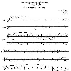 Canon in D G大调卡农 长笛 小提琴 钢琴三重奏 帕赫贝尔