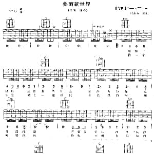 美丽新世界 吉他谱 伍佰