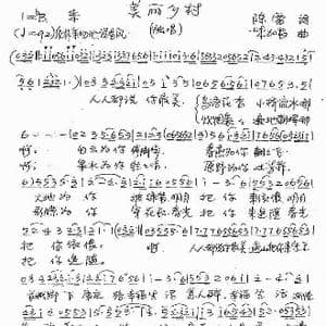 美丽乡村_歌谱投稿_词曲:陈雷 朱加农