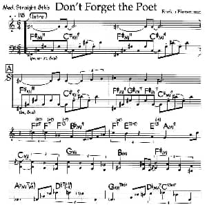 Don't Forget the Poet 钢琴谱