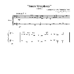 Snore Symphony 钢琴谱