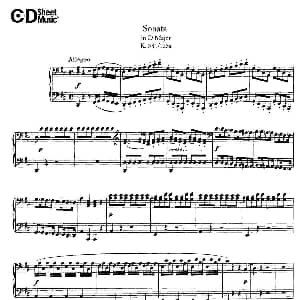 Sonata D major K 381 2 Piano 钢琴谱