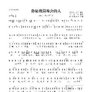 你是我最难舍的人_歌曲简谱_词曲:郭之仪 高安 郭之仪