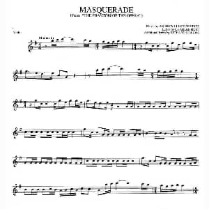 小提琴谱 | MASQUERADE 音乐剧 魅影 化装舞会