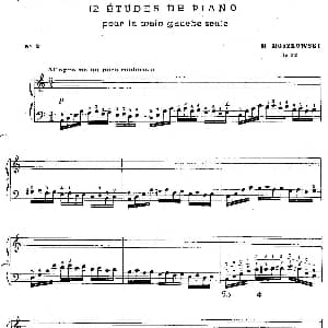 12 Etudes For The Left Hand Op.92 No.2 钢琴谱 莫里兹 莫什科夫斯基