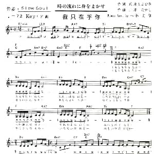 我只在乎你 钢琴谱 林文信