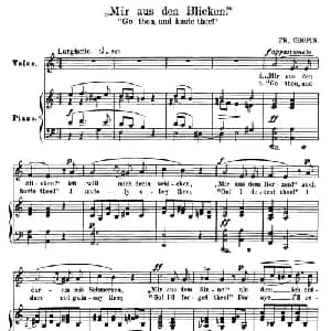 走开 Mir Aus Den Blicken _外国歌谱_词曲: 弗雷德里克 肖邦 Frederic Chopin