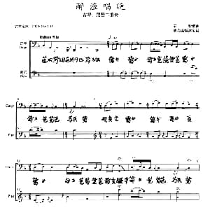 醉渔唱晚 古筝琵琶二重奏 秦毅编曲 戴晓莲指法定谱