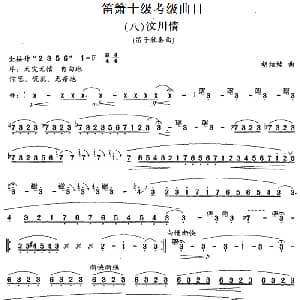笛箫十级考级曲目 汶川情 胡结续