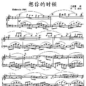 想你的时候 钢琴谱 史俊鹏