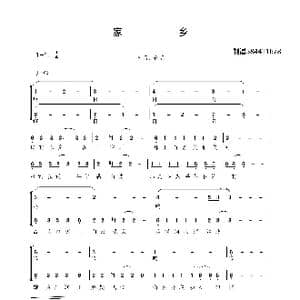家乡合唱谱_歌曲简谱