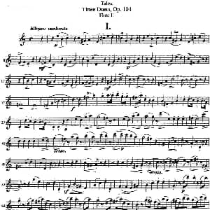 长笛曲谱 | 图露三首长笛简易重奏曲Op.104 Flute 2 NO.1 Tulou 图露