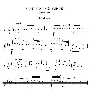 古典吉他视奏8首 吉他谱