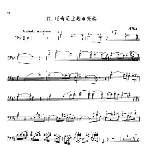 帕奇尼主题与变奏 大提琴 丹克拉