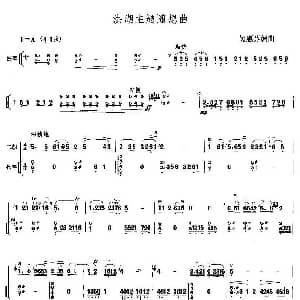二胡谱 | 洪湖主题随想曲 扬琴伴奏谱