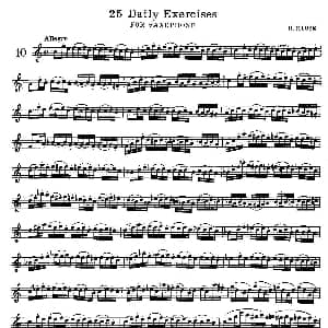 萨克斯谱 | 25 Daily Exercises 之10 H klose