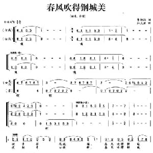 春风吹得钢城美_合唱歌谱_词曲:李朝润 杜庆洪