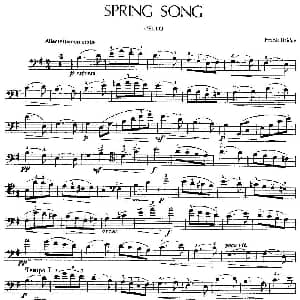 SPRING SONG 春之歌 大提琴谱
