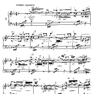 三部创意曲 No.5 钢琴谱 巴赫 巴赫