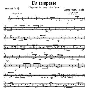 Da tempeste 小号 G. F. Handel