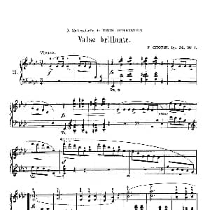 Trois Valses Brillante Op.34 钢琴谱 弗雷德里克 弗朗索瓦 肖邦