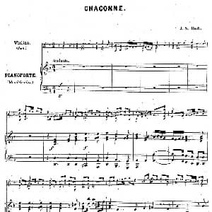 小提琴谱 | CHACONNE 恰空舞曲 门德尔松改编版 J.S.Bach