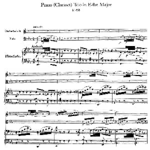 Piano Trio no.2 in E flat Major K.498 钢琴谱 沃尔夫冈 阿玛多伊斯 莫扎特