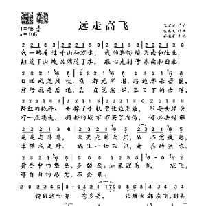 远走高飞_歌谱投稿_词曲:王耀光 金志文