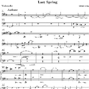 Last spring 逝去的春天 大提琴分谱 格里格