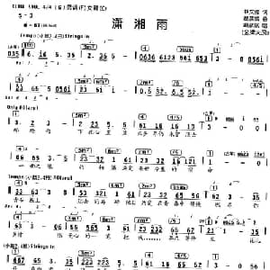 潇湘雨_通俗唱法乐谱_词曲:林文炫 胡彦斌
