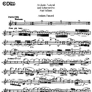 长笛曲谱 | 田园的行板和小谐谑曲 塔凡乃尔