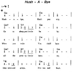 Hush A Bye 美国 _外国歌谱