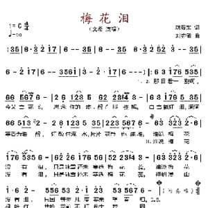 梅花泪_歌谱投稿_词曲:刘海东 刘亦敏