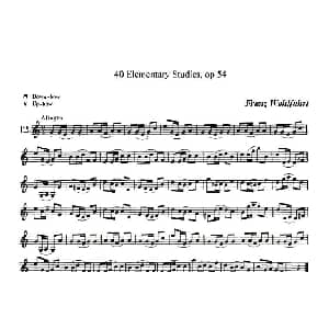 小提琴谱 | 40首小提琴初级技巧练习曲之12 弗朗茨 沃尔法特