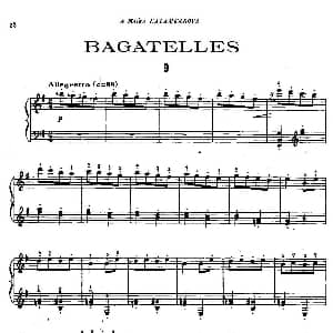 Tcherepnin 10 Bagatelles Op.5 钢琴谱 亚历山大 齐尔品