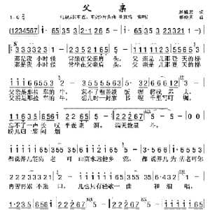 父亲 崔京浩 舞厅版_歌曲简谱_词曲:赵韫颖 郭晓天