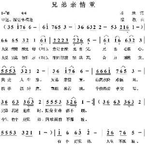 兄弟亲情重_歌曲简谱_词曲:培 地 绿歌